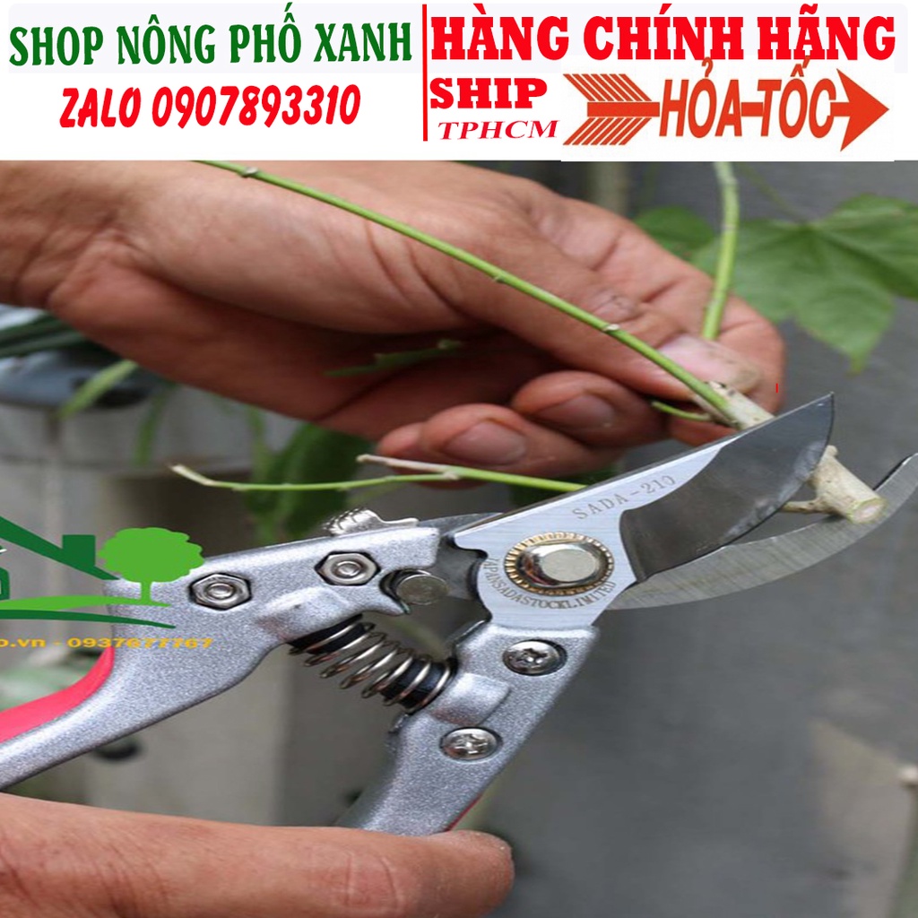 Kéo cắt cành Sada thép SK5 lưỡi siêu bén từ thép SK5 dùng cắt tỉa cành cây bonsai, cây cảnh, cây ăn trái