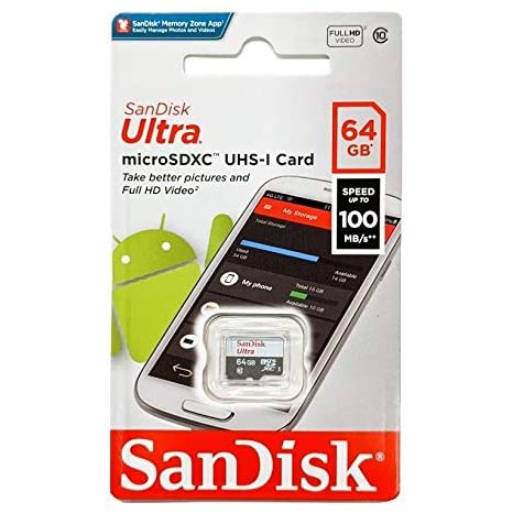 Thẻ Nhớ Sandisk Ultra Micro Sd Microsdxc Uhs-I 64gb 100mb / S Class 10 Micro Sdsqunr-064G-Gn3Mn
