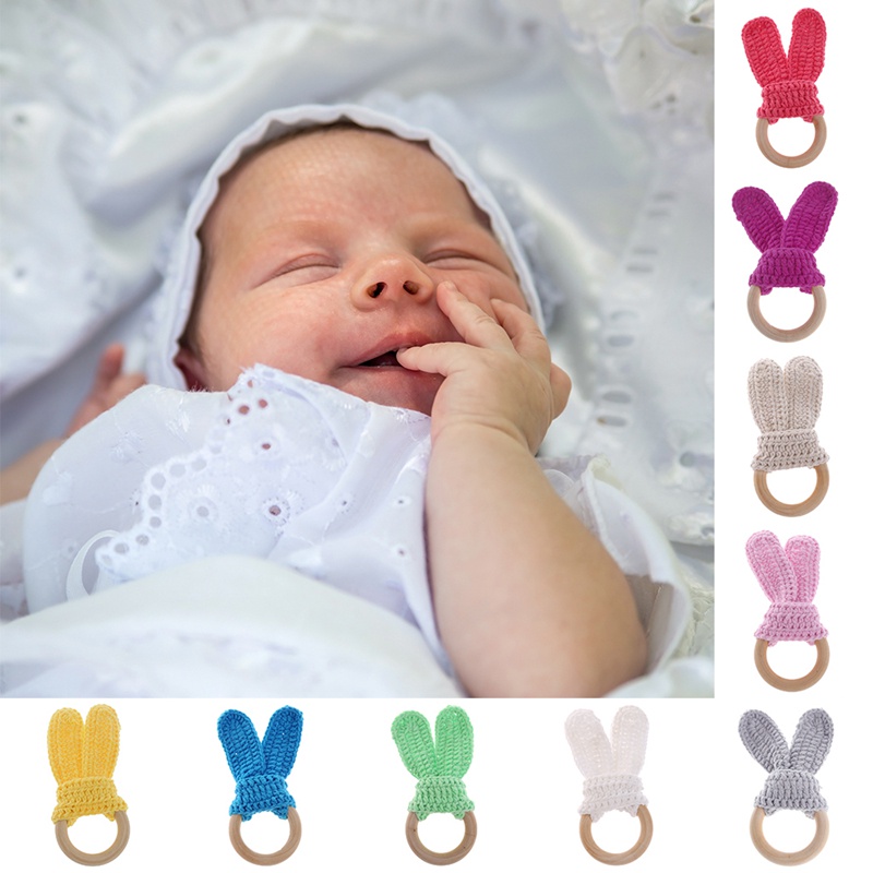 Đồ Chơi Lục Lạc Cầm Tay Hình Tai Thỏ Xinh Xắn Cho Bé