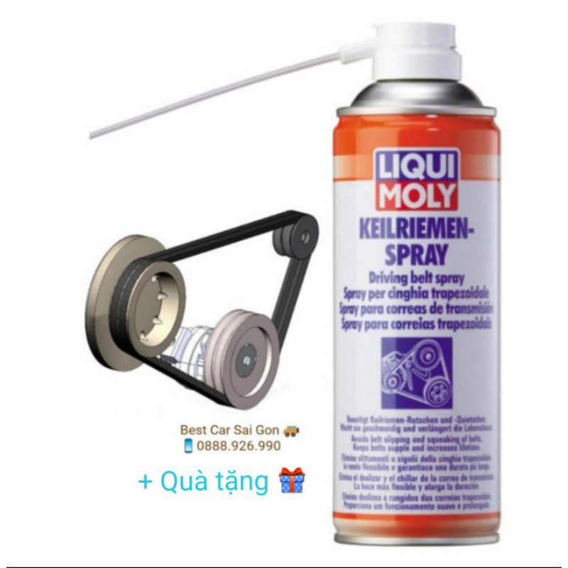Vệ sinh - dưỡng dây curoa ô tô liqui moly đức, mẫu mới 2023