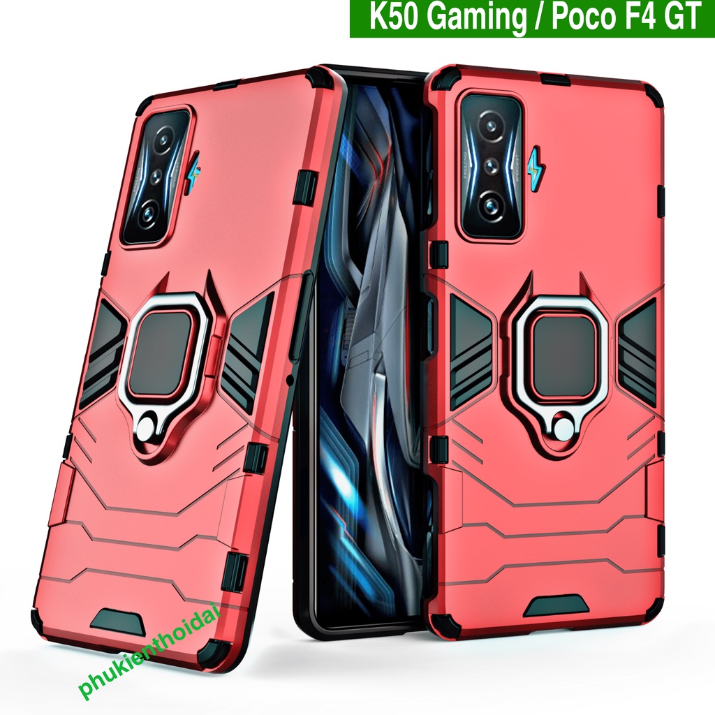 Ốp lưng Iron Man Iring Redmi K50 Gaming / Poco F4 GT chống sốc chống va đập mạnh giá đỡ xem phim