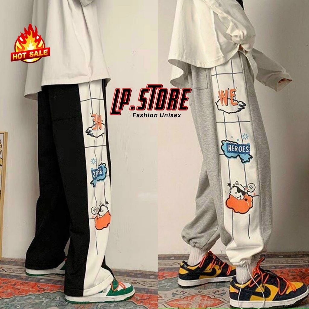 Quần Jogger Thể Thao Unisex - Quần Jogger Ullzang Phối Màu Siêu Hot - LP.STORE