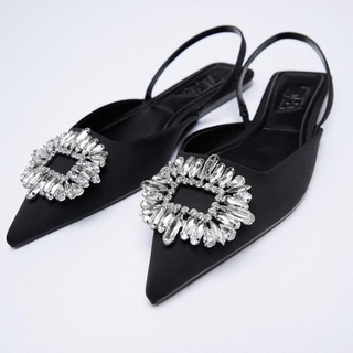 Spring New style Zara New Diamond pointed flat shoes Mueller shoes