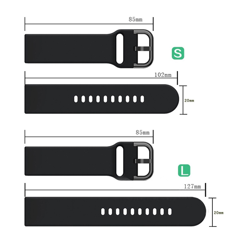 Dây đeo silicon 20mm chuyên dụng thay thế cho đồng hồ thể thao