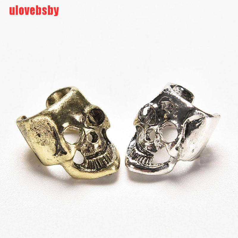 [ulovebsby]1/2/4 pcs Fashion Gothic Punk Vintage Skull Ear Cuff Wrap Clip on Earring No Pie