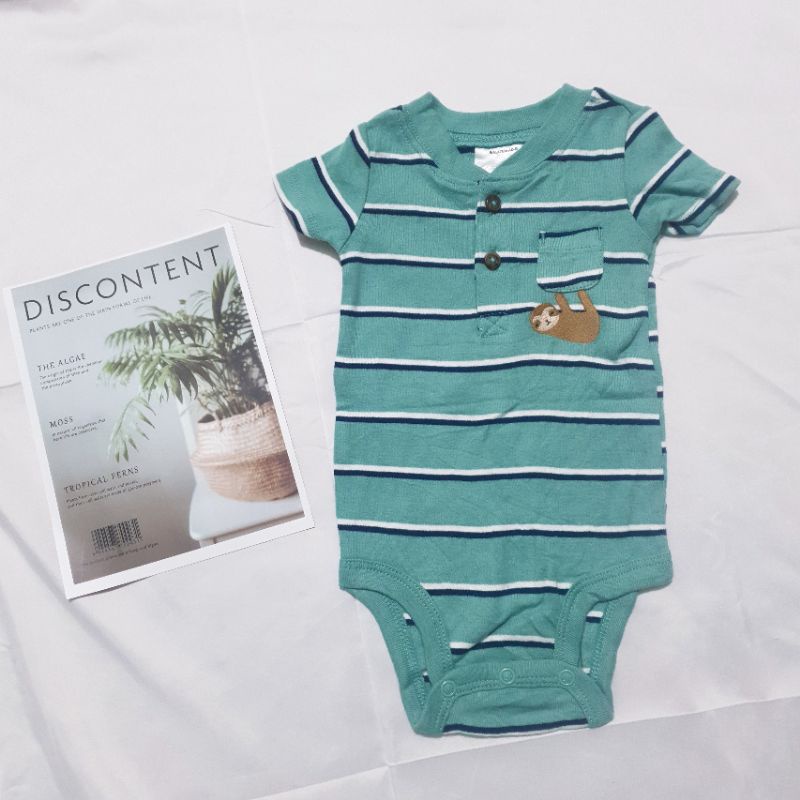 Body chip cộc tay hàng xuất dư cho bé trai, các mẫu cổ tàu (3-24m)