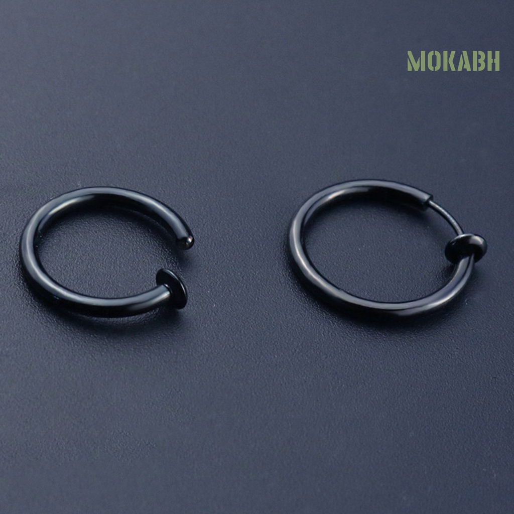 1 Khuyên Tai Tròn Unisex Thời Trang Cá Tính