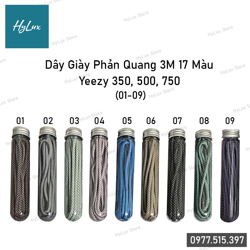 Dây giày Yeezy phản quang 3M 17 màu