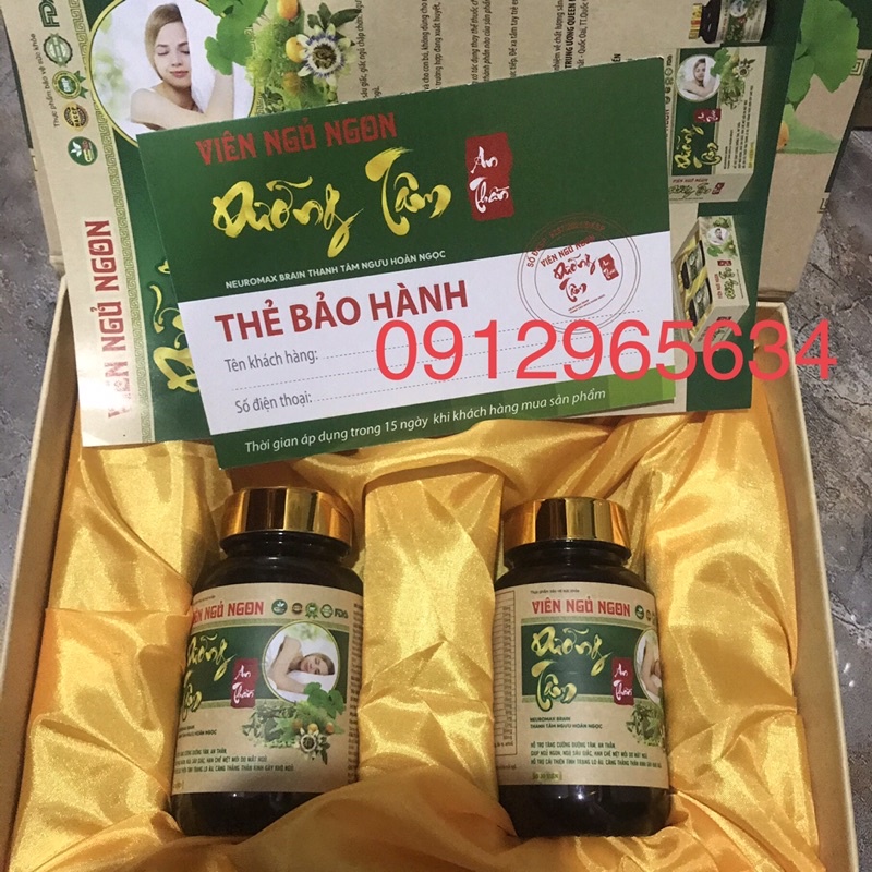 Viên uống Ngủ ngon dưỡng tâm an thần giúp giảm stress an thần cho giấc ngủ ngon khoẻ mạnh 60 viên chính hãng