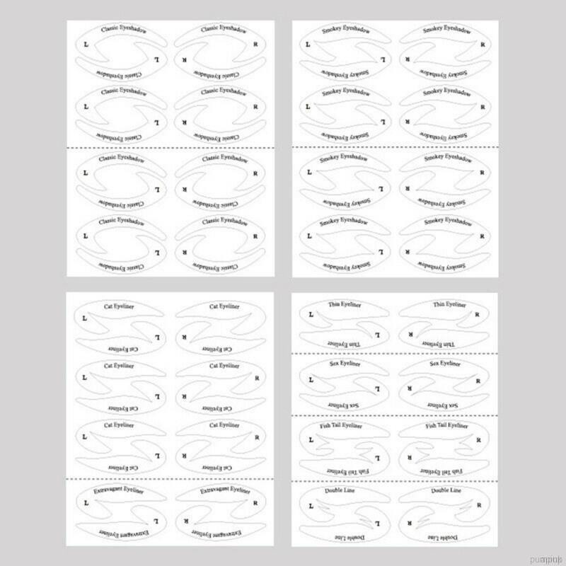 [Hàng mới về] Set 4 tờ khuôn kẻ mắt nhiều kiểu dáng đa dạng cho bạn thay đổi phong cách trang điểm