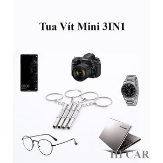 Tua vít mini 3in1 sửa mắt kính, đồng hồ, điện thoại, máy tính, đồ gia dụng kèm móc khóa