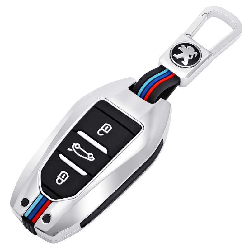 Ốp Chìa Khóa, Ốp Khóa Xe Peugeot Hợp Kim Kẽm Cao Cấp