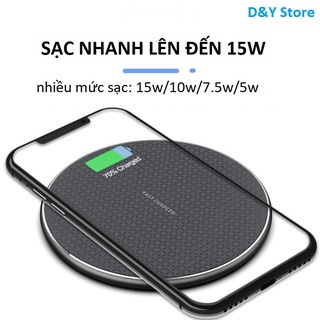 Đế sạc nhanh không dây 15W cho các thiết bị cao cấp ip ss oppo xiaomi