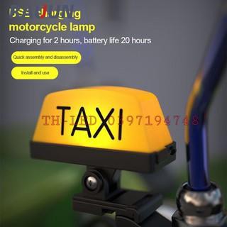 ĐÈN LED TAXI GẮN XE MÁY NHIỀU CHẾ ĐỘ NHÁY ( CÓ KÈM PAD, CÁP SẠC, BĂNG DÍNH 3M )