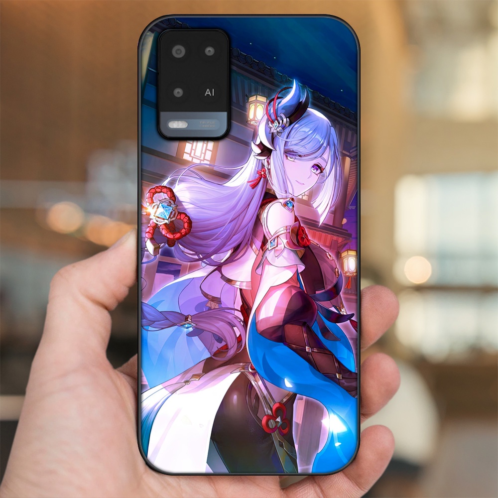 Ốp lưng Oppo A54 4G, A54 5G viền đen in hình Shenhe Genshin Impact