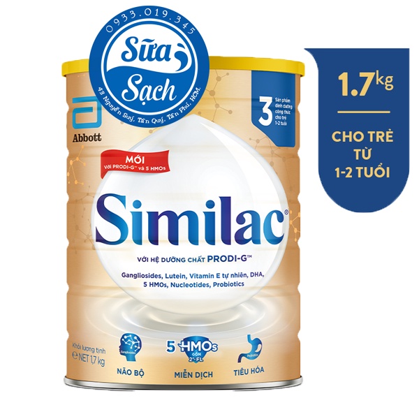 Sữa Bột Similac IQ 3 Dinh Dưỡng 5G HMO lon 1.7kg Mẫu thumbnail