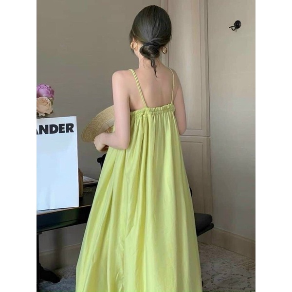 ĐẦM MAXI HAI DÂY THUN NGỰC