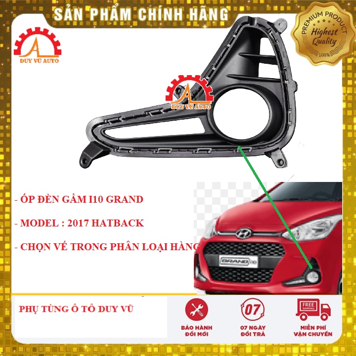 ỐP ĐÈN GẦM, MẶT DƯỠNG ĐÈN GẦM I10 GRAND ĐỜI 2017, 2018, 2019, 2020 XE HATBACK