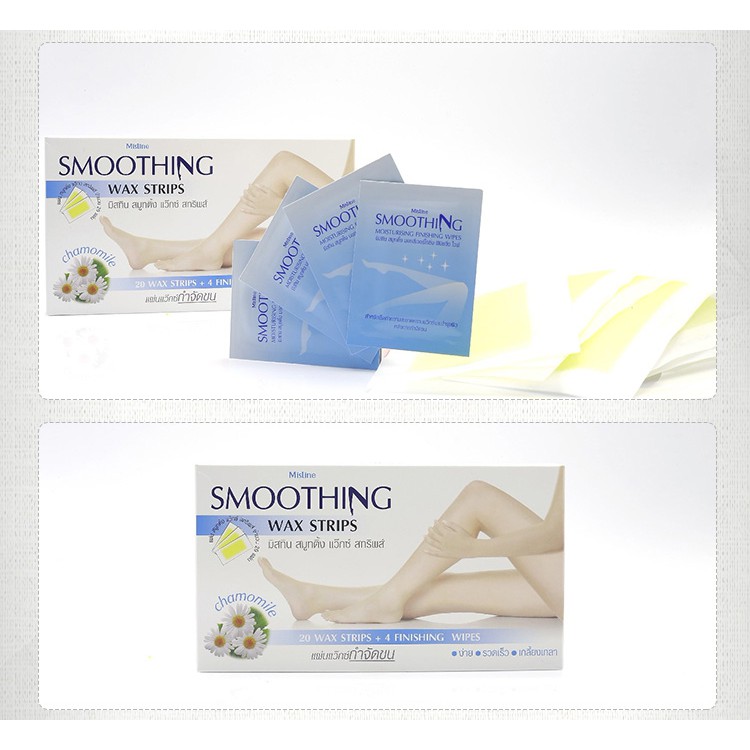 Mistine smoothing wax strips Thái Lan - giấy keo tẩy lông gói 20 miếng. Hạn T6/2023