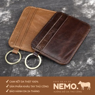 [Ví handmade] Ví thẻ da bò thật 100% | NEMO FACTORY