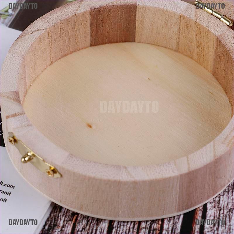 1 Hộp Gỗ Tròn Đựng Trang Sức
