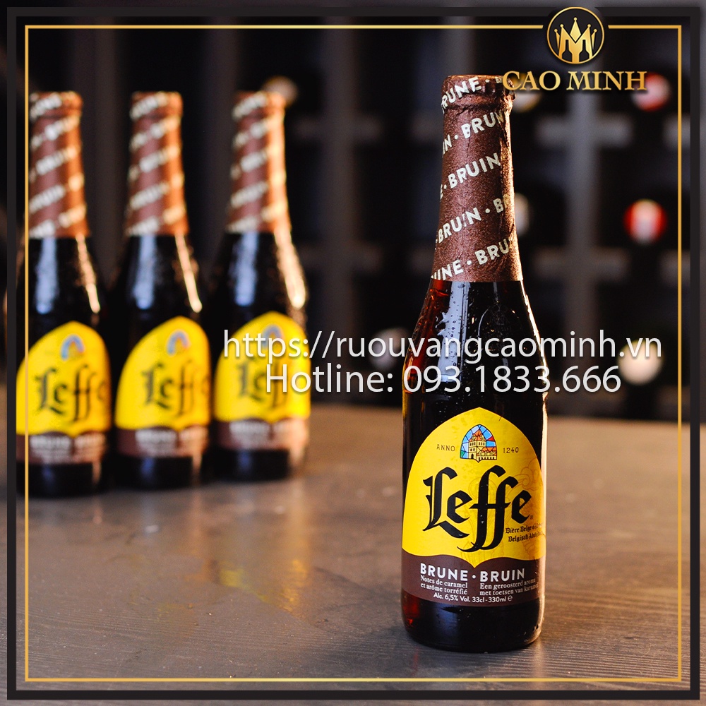 Bia Leffe Nâu ( Leffe Brune ) 6,5% Lốc 6 Chai 330ml Nhập Khẩu Bỉ