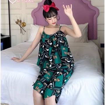 Set 2 Dây Mặc Nhà Lụa Quần Lửng Có Size 🎀Giảm 10K Đơn 200K | BigBuy360 - bigbuy360.vn