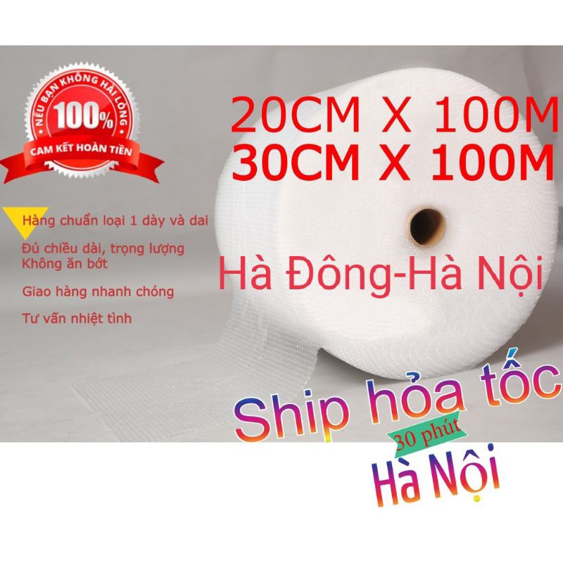 Cuộn Xốp Khí(20/30cm X 100m) -Màng Xốp Hơi - Xốp Nổ - Gói Hàng -Đóng Bọc Hàng-Chống Sốc Bóng Khí Xốp chống sốc