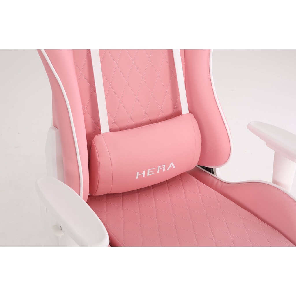Ghế chơi game cao cấp E-Dra Hera EGC224 Pink - Màu hồng - Da Pu - Đệm đúc nguyên khối - Trụ thuỷ lực 4D - Kê tay 2D