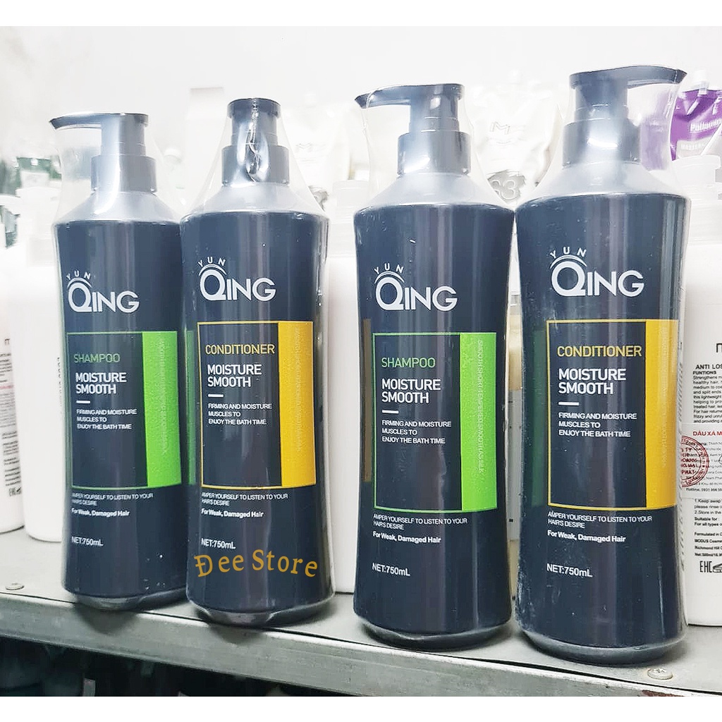 Cặp dầu gội đầu QING 750ml