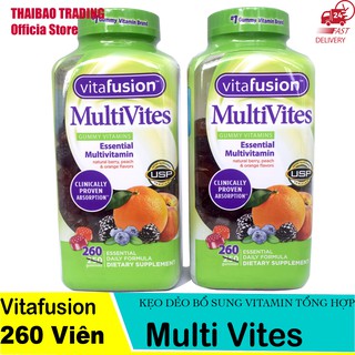 KẸO DẺO HƯƠNG TRÁI CÂY BỔ SUNG VITAMIN TỔNG HỢP VITA FUSION MULTIVITES - GUMMY VITAMINS (SỬ DỤNG CHO TRẺ TRÊN 4 TUỔI)