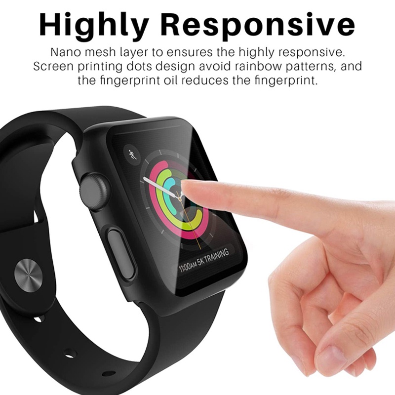 Ốp Viền Kính Cường Lực Apple Watch  Series 7 Size 41mm 45mm