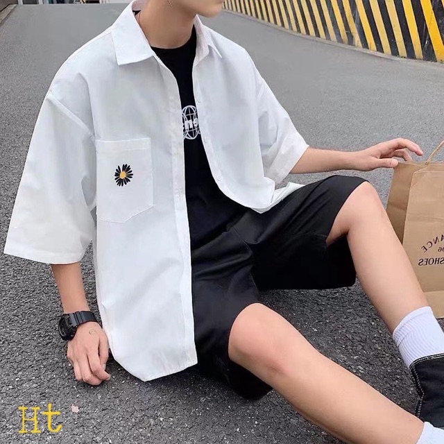 Sơ mi cộc tay Cúc 2 mặt 5D PEACE H2V887 | BigBuy360 - bigbuy360.vn