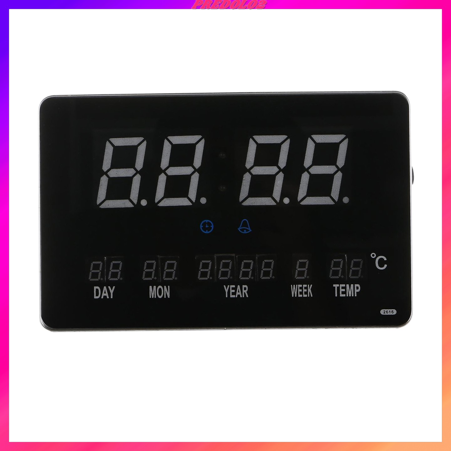 ED Digital Alarm Clock Display Bedside Clock Easy to Read, 24 Hours Display