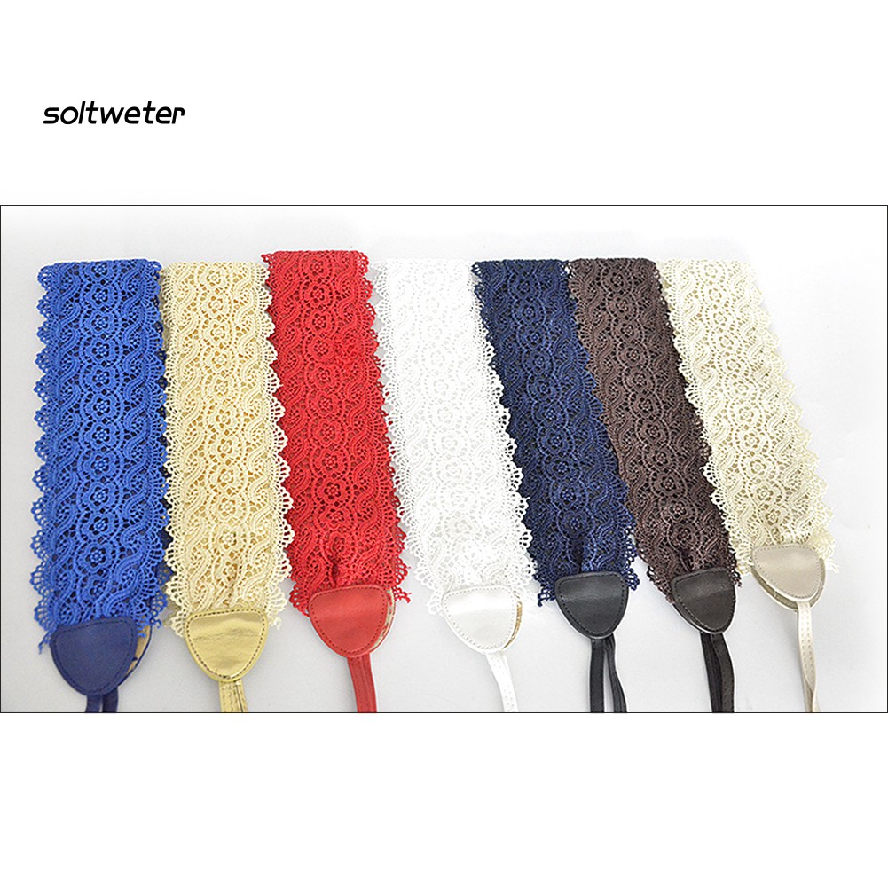 Thắt lưng ren màu trơn phối dây buộc thời trang