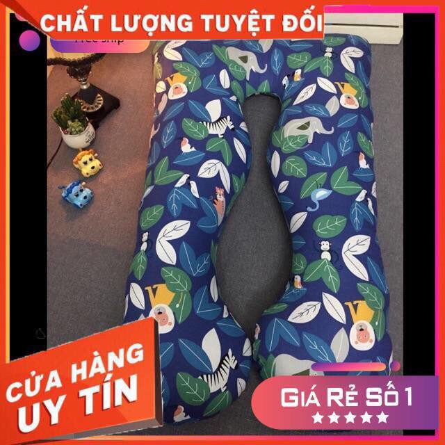 gối bà bầu 🔥 𝐅𝐑𝐄𝐄 𝐒𝐇𝐈𝐏 🔥 gối cho bà bầu chữ U đa năng giảm đau lưng , nhức mỏi , giúp có ngủ ngon (size 120cmx75m)