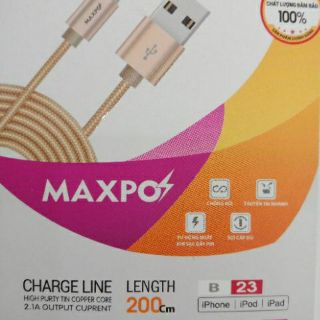 Dây iphone 2m sac nhanh zin hãng Dmax