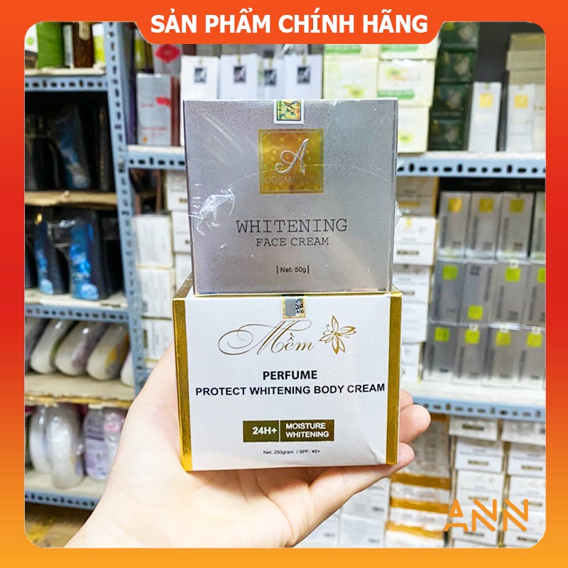 [Chính hãng] Combo Kem Body Mềm Nước Hoa A Cosmetics + Kem Face Pháp A Mỹ phẩm Phương Anh