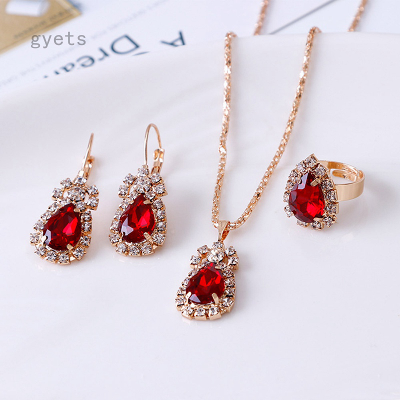 Bộ Trang Sức Mạ Vàng 18k Đính Đá Sang Trọng