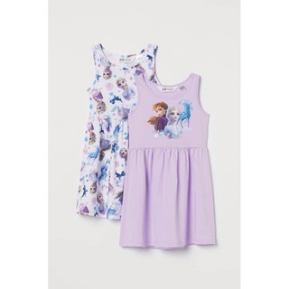 SET 2 CẶP VÁY BA LỖ ELSA TÍM H&M( còn 1/2y)