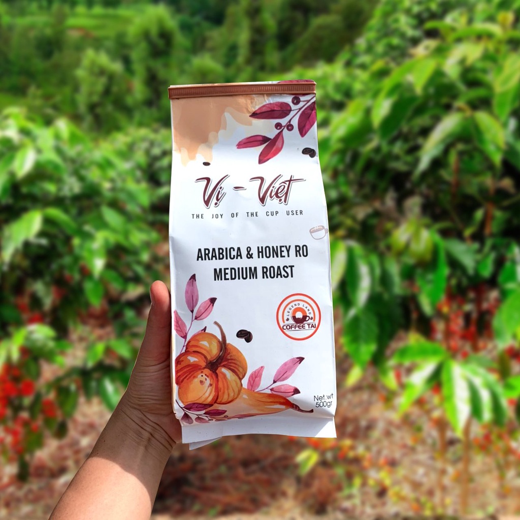 Cà Phê Nguyên Chất Mộc Sạch Vị Việt Mix Giữa Arabica và Honey Chế Biến Theo Phương Pháp Mật ong COFFEETAI