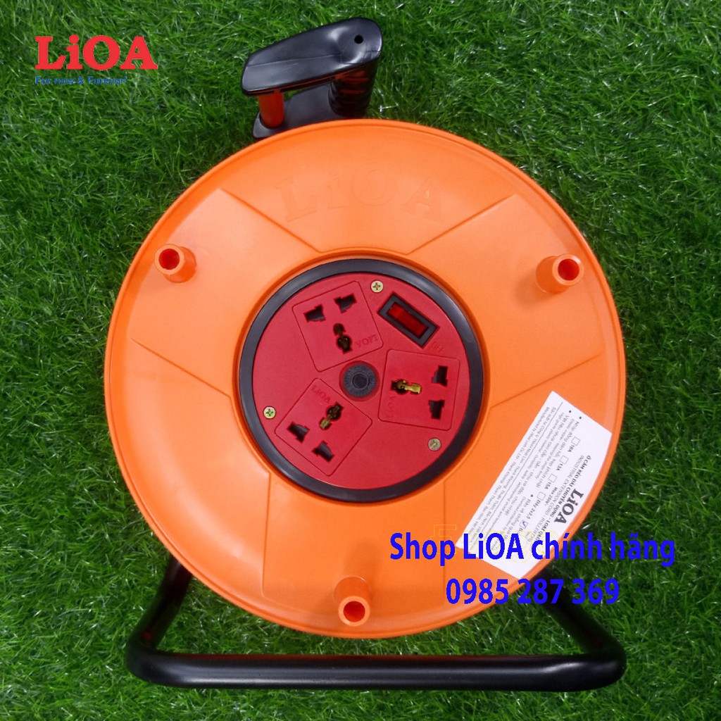 Ổ Cắm LiOA Quay Tay Kéo Dài Kiểu Rulo, Loại Chống Xoắn Dây, Dây Dài 20m/30m. Model QTX2025/ QTX3025