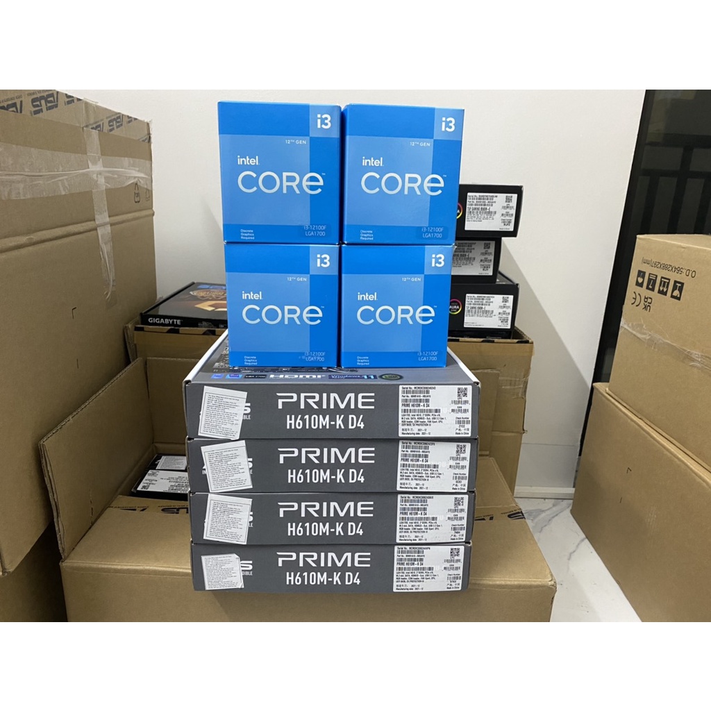 COMBO main Asus H610M-K D4 (NEW FULL CỔNG)+ i3 12100F (NEW BOX HÃNG) LGA 1700 hàng chính hãng bảo hành 36tháng | BigBuy360 - bigbuy360.vn