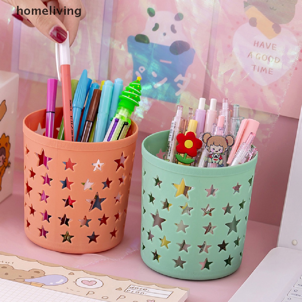 Giá Đỡ Bút / Cọ Vẽ Hình Ngôi Sao Thiết Kế Đục Lỗ Tiện Dụng