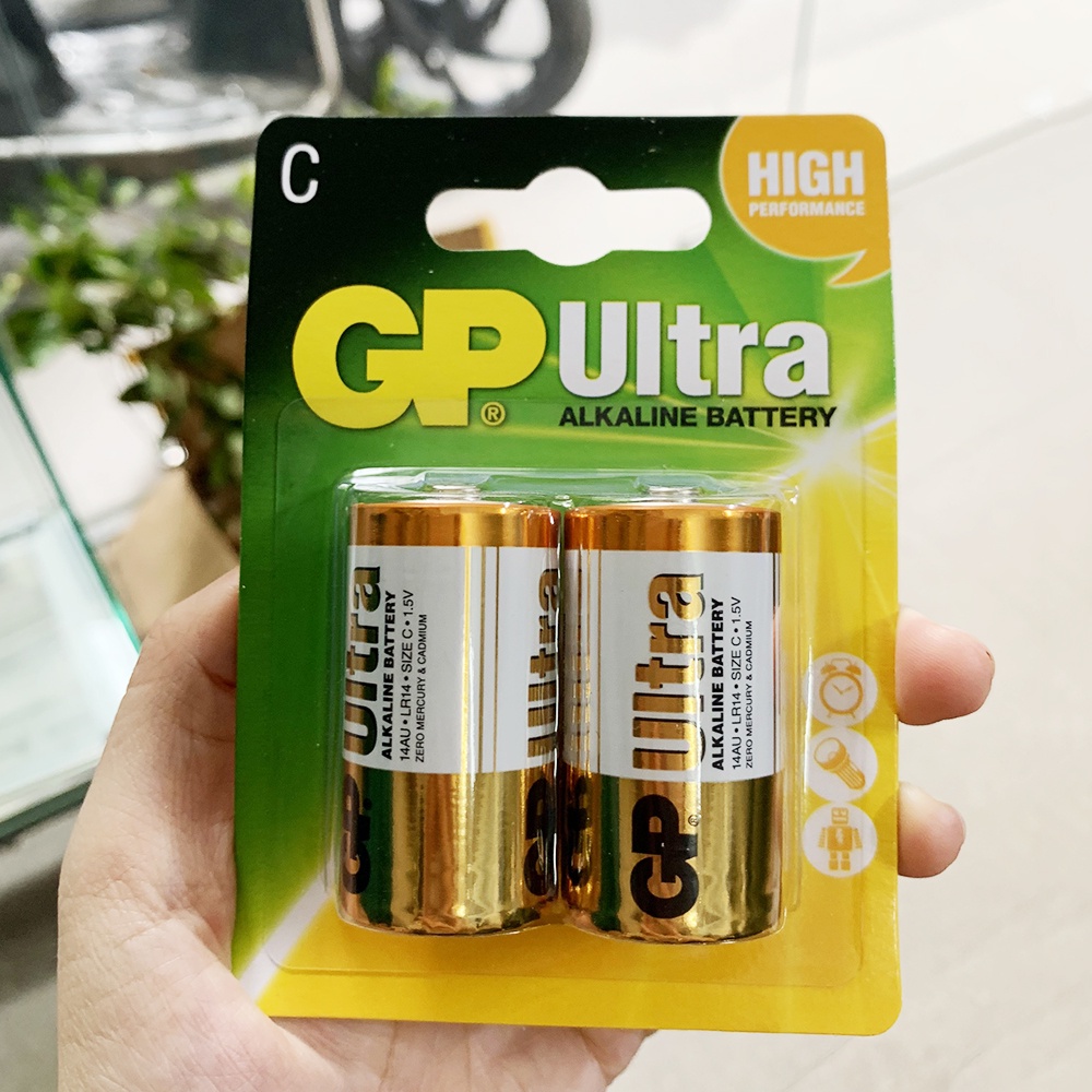 Pin Trung C Alkaline Chính Hãng Duracell, Energizer, GP - Vỉ 2 viên