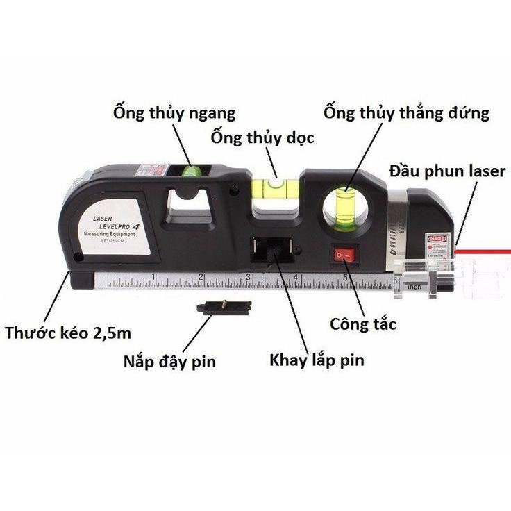 Thước thủy laser - Thước đo khoảng cách bằng laser - máy đo khoảng cách laser cầm tay giá rẻ PRO 3(Đen) HÀNG CHUẨN