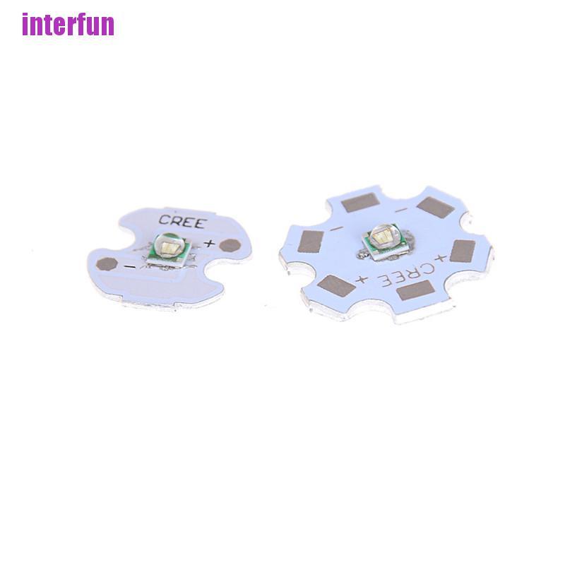 [Interfun1] 5Pcs High Power Cree Led Green Light Emitter Diode Chip With 16Mm 20Mm [Fun]