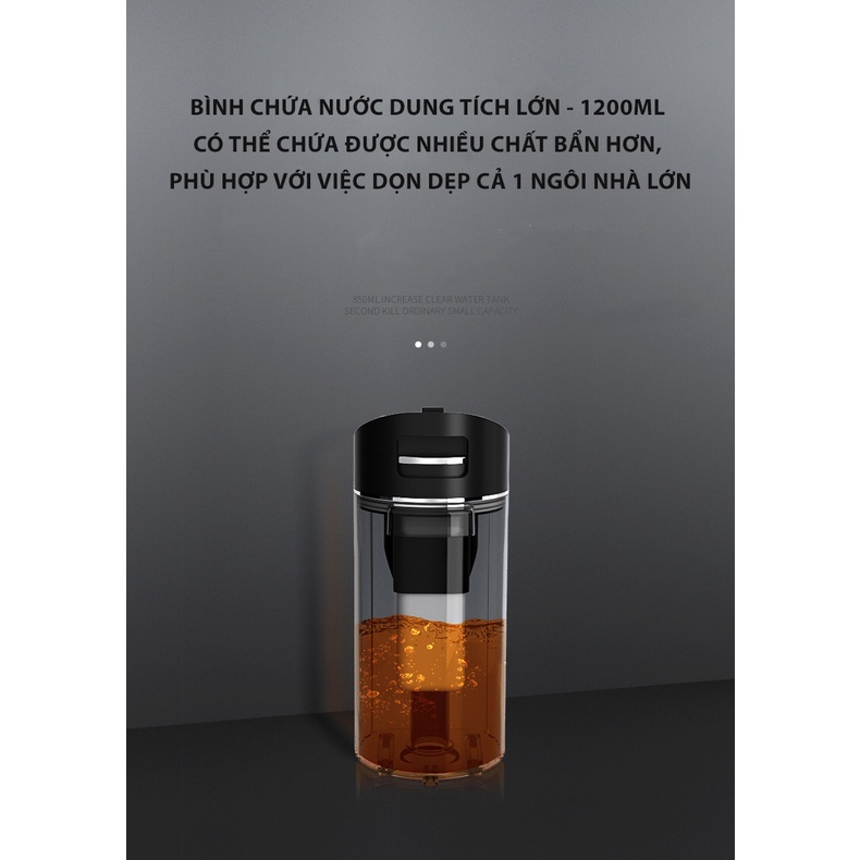 Máy Hút Bụi Lau Sàn Tự Động Giặt Giẻ RULAX T9 Pro Có Cảm Biến Độ Bẩn Và Tạo Ozone Khử Khuẩn, Pin 4000mAh Có Thể Tháo Rời