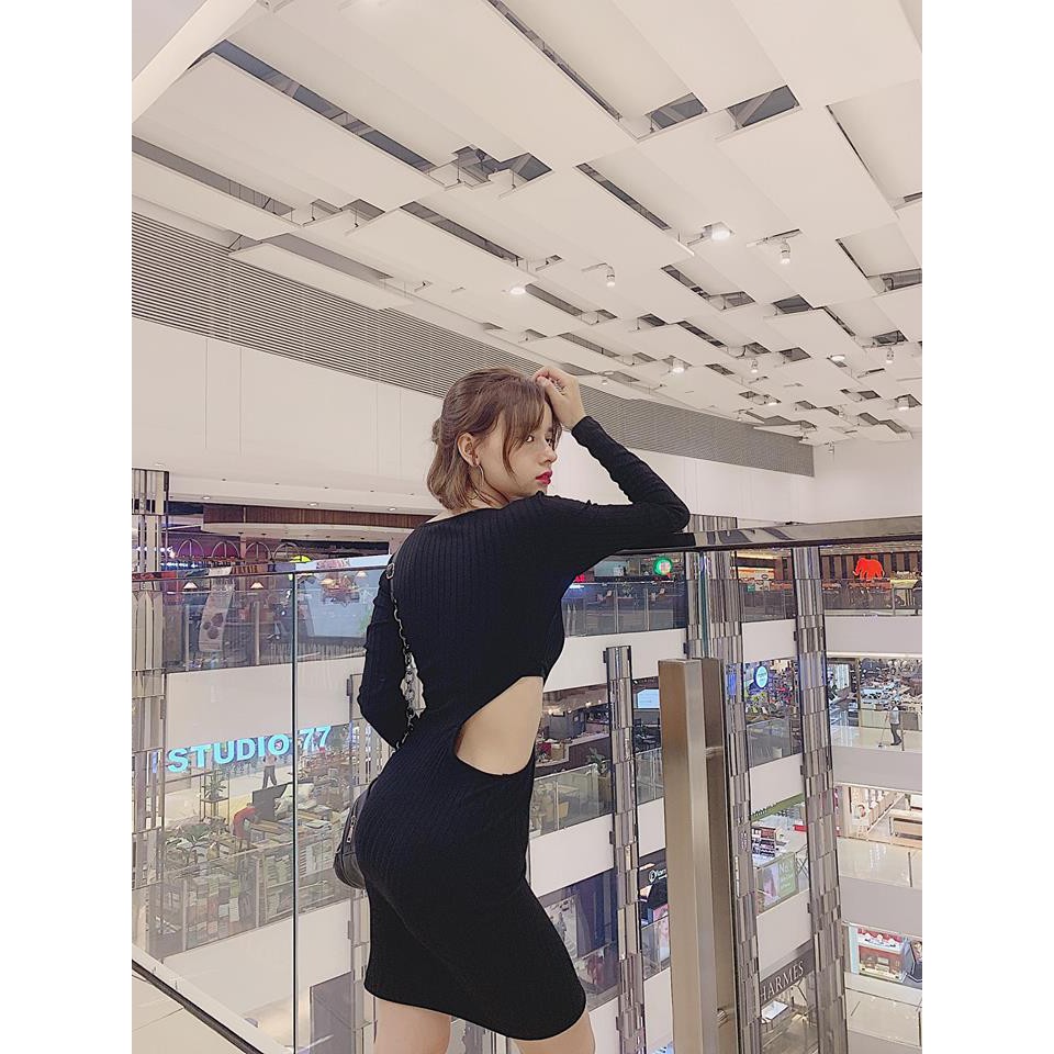 Đầm cut-out đen quyến rũ