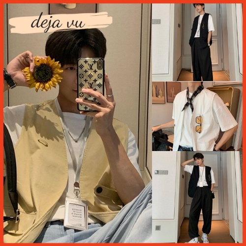 Áo gile Deja Vu STORE unisex form rộng Gile Basic Tea nam nữ oversize phong cách hàn Quốc-GILE02